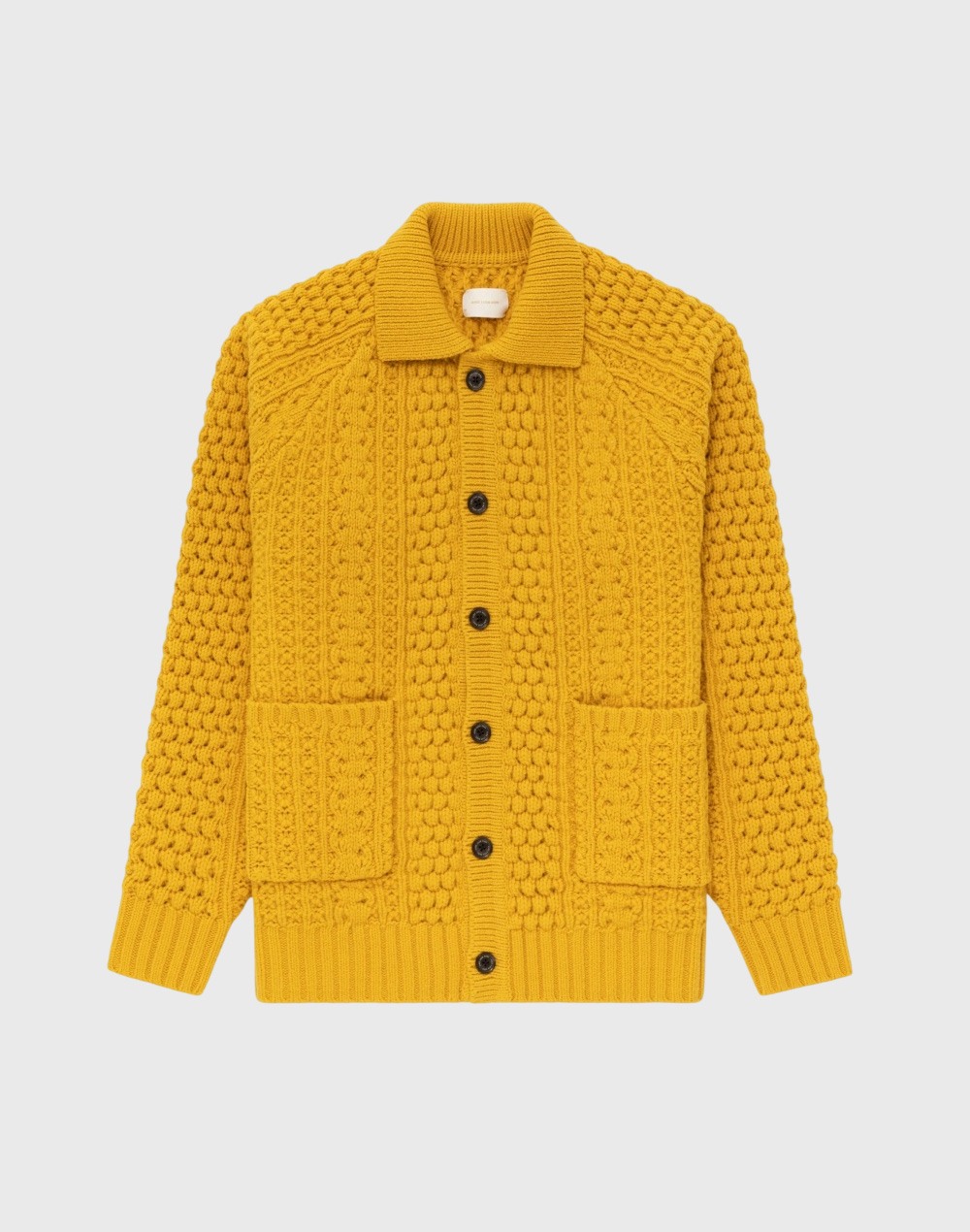 Aran Knit Polo Cardigan